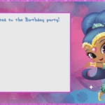 Free Printable Shimmer and Shine Birthday Party Invitation Template