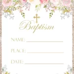 Printable Baptism Party Invitation