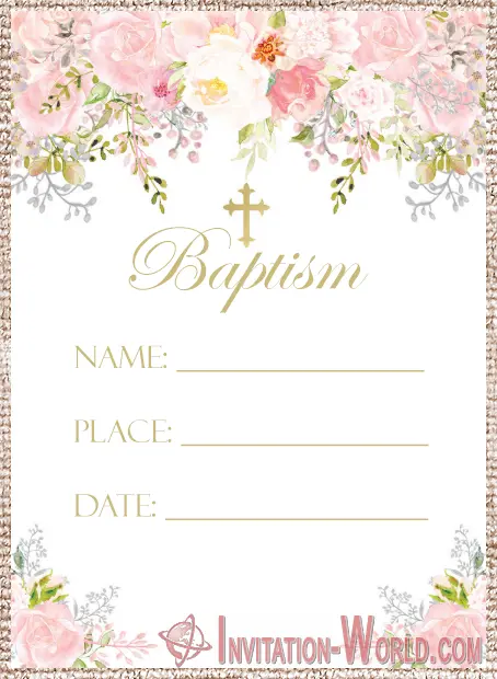 Printable Baptism Party Invitation - Printable Baptism Party Invitation
