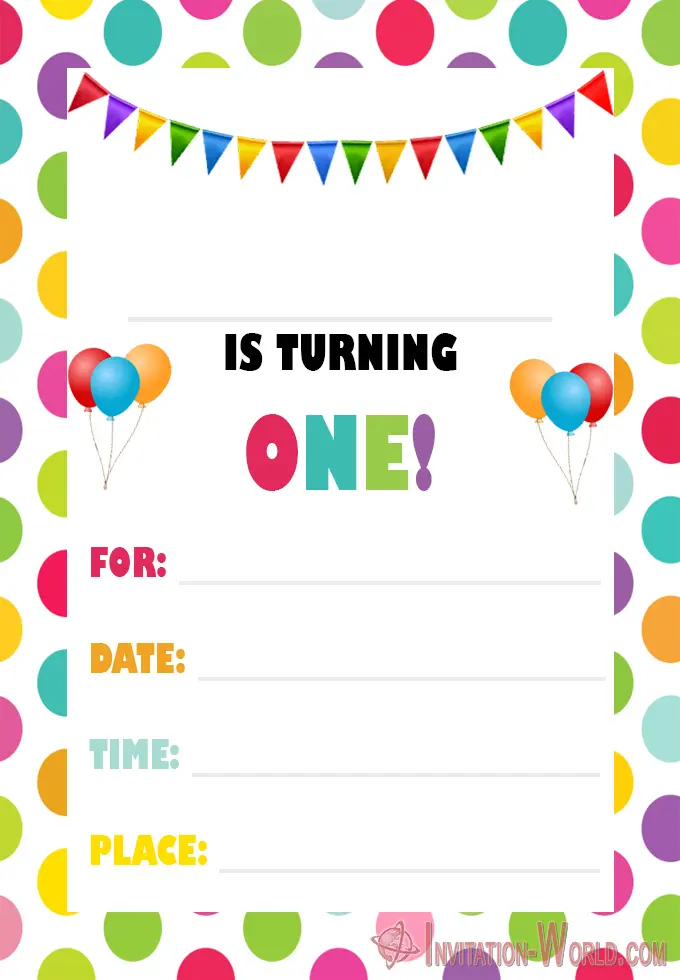 Free Printable First Birthday Invitations - Invitation World