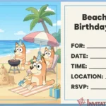 Bluey Blank Birthday Invitation