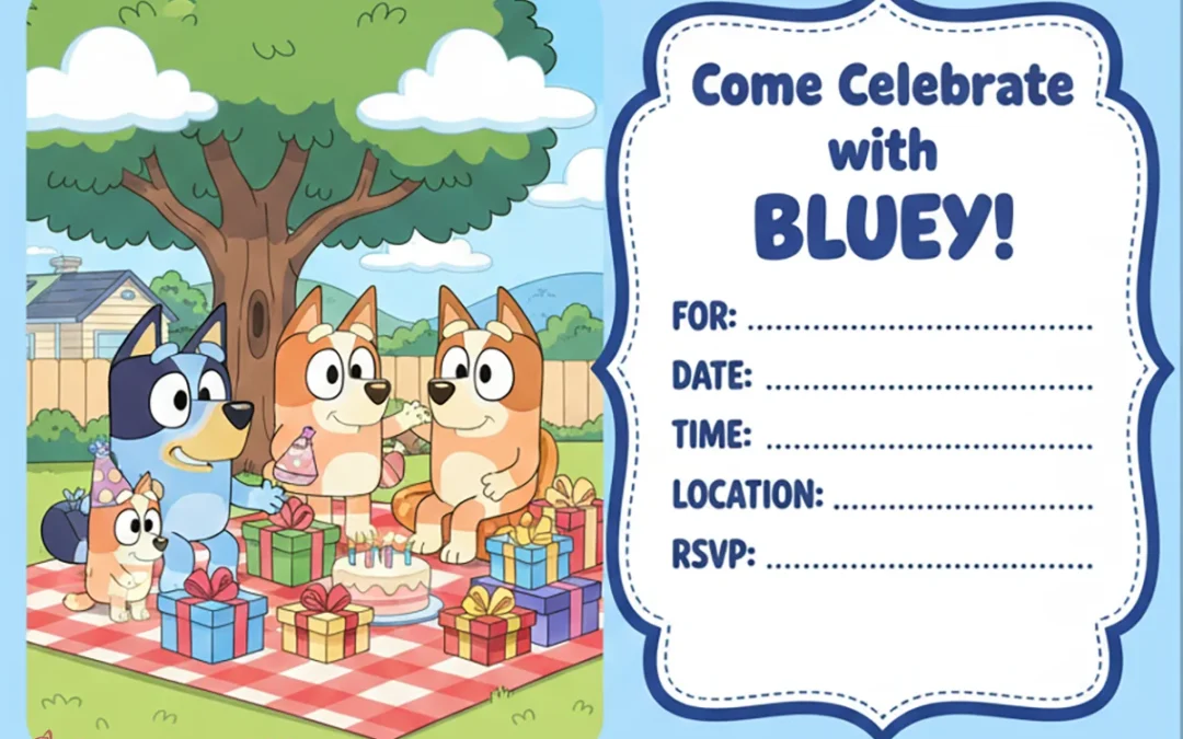 Wackadoo! The Best Free Bluey Invitation Templates for Your Party