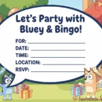 Bluey Invitation Layout