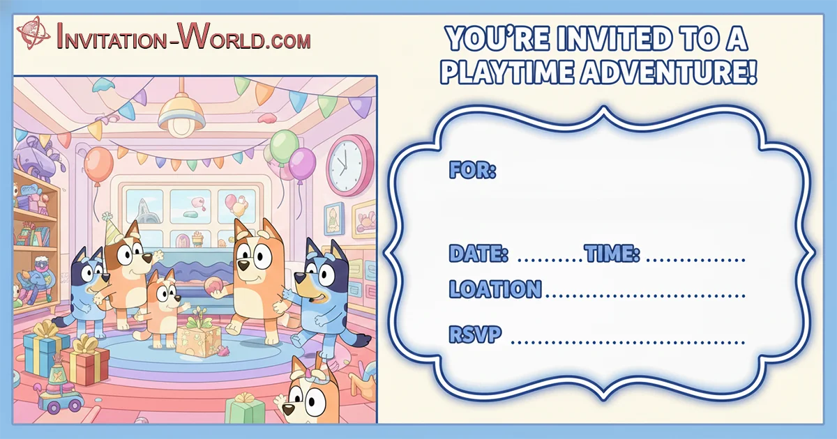 Bluey Invitation Online | Wackadoo! The Best Free Bluey Invitation Templates for Your Party Bluey Invitation Online | Invitation World