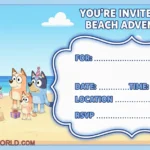 Bluey Invitation Template