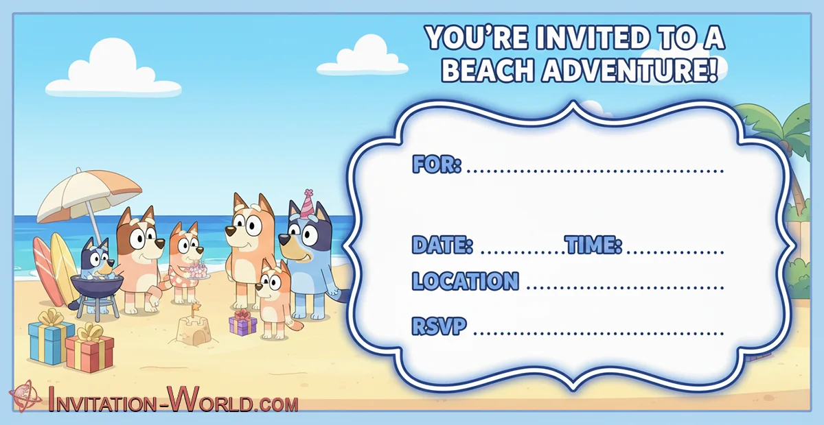 Bluey Invitation Template | Wackadoo! The Best Free Bluey Invitation Templates for Your Party Bluey Invitation Template | Invitation World