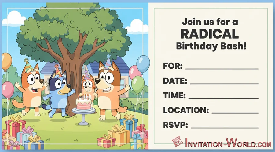 Bluey Party Invitation | Wackadoo! The Best Free Bluey Invitation Templates for Your Party Bluey Party Invitation | Invitation World