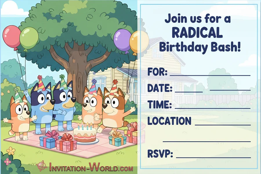 Free Bluey Invitation Template | Wackadoo! The Best Free Bluey Invitation Templates for Your Party Free Bluey Invitation Template | Invitation World