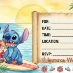 Lilo and Stich Blank Birthday Invitation