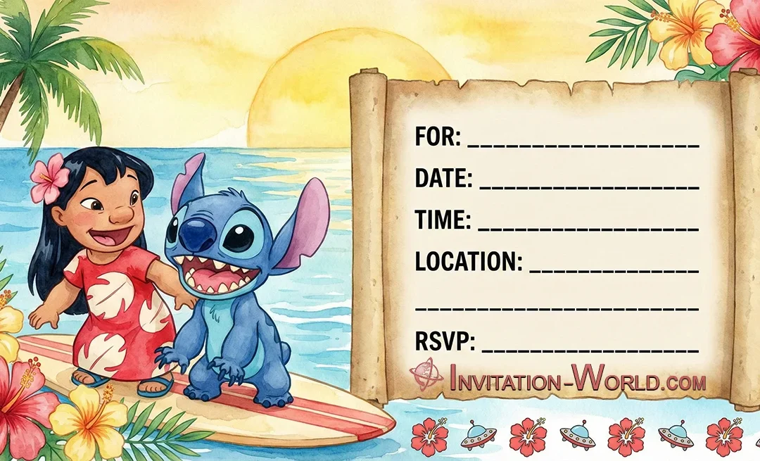 Say Aloha to the Best Free Lilo & Stitch Invitation Templates