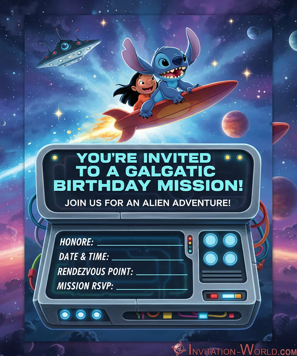 Lilo and Stich Invitation Template | Invitation World