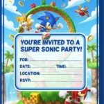 Sonic Birthday Invitation