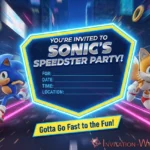 Sonic Blank Birthday Invitation