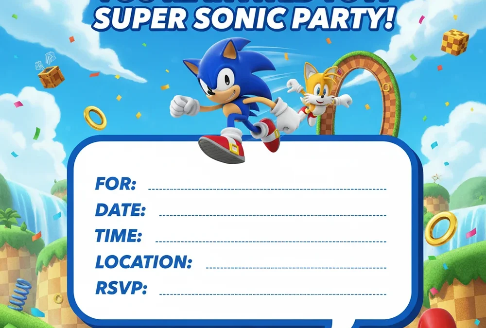 ⚡️ Ready to Roll! The Best Free Sonic Invitation Templates Are Here