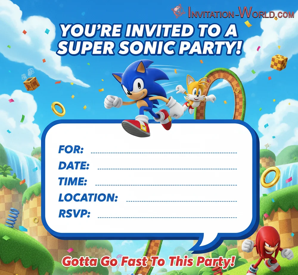 Sonic Digital Invitation | Invitation World