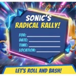 Sonic Party Invitation