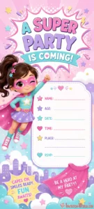 Baby Wonder Woman Invitation for Girls Baby Wonder Woman Invitation for Girls | Invitation World