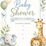 Blank Baby Shower Invitation Template