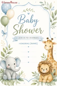 Blank Baby Shower Invitation Template | Invitation World