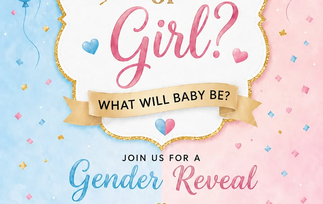 Gender Reveal Invitation Templates 🎀 Edit & Share