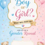Blank Gender Reveal Invitation Template | Invitation World