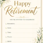Blank Retirement Invitation