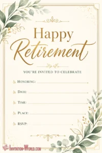 Blank Retirement Invitation