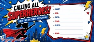 Calling All Superheroes – Wonder Woman Invitation Template Calling All Superheroes – Wonder Woman Invitation Template | Invitation World