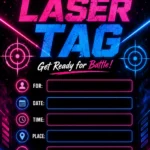 Laser Tag Birthday Invitation
