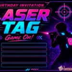 Laser Tag Birthday Invitation Template