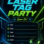 Laser Tag Party Invitation