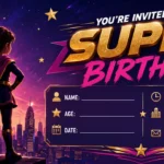 Wonder Woman Birthday Invitation Template | Invitation World