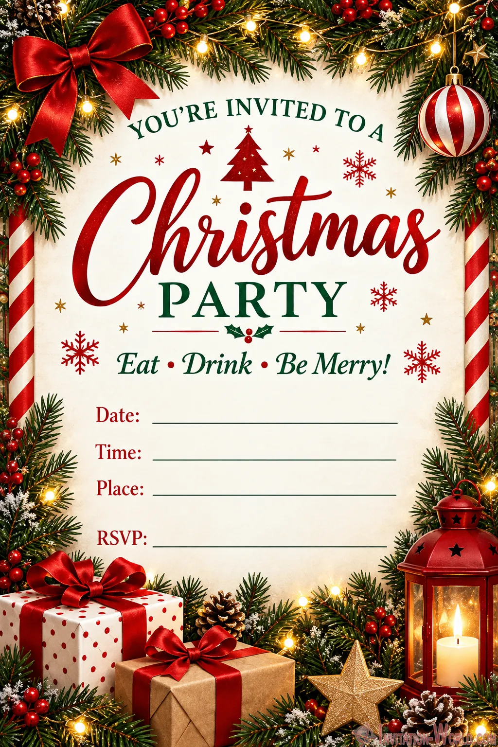 Christmas Party Invitation Template Christmas Party Invitation Template | Invitation World