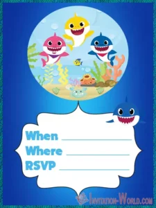 Baby Shark Birthday Invitation Template