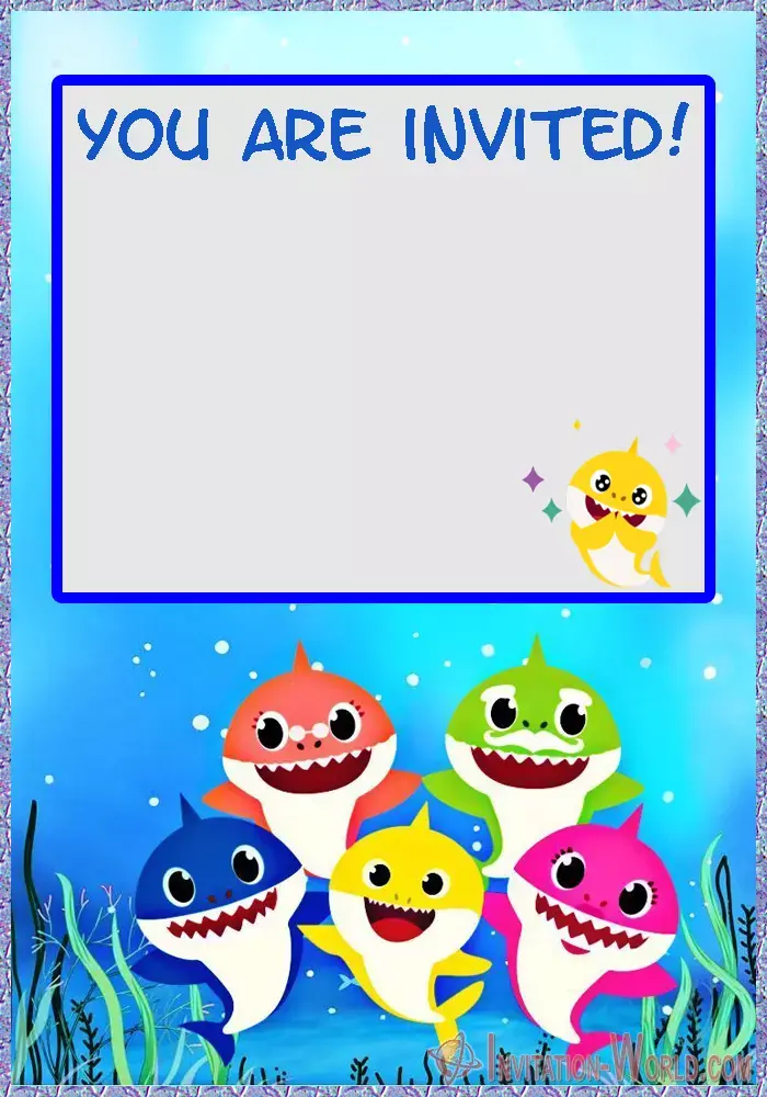 Free Printable Baby Shark Birthday Invitation Template