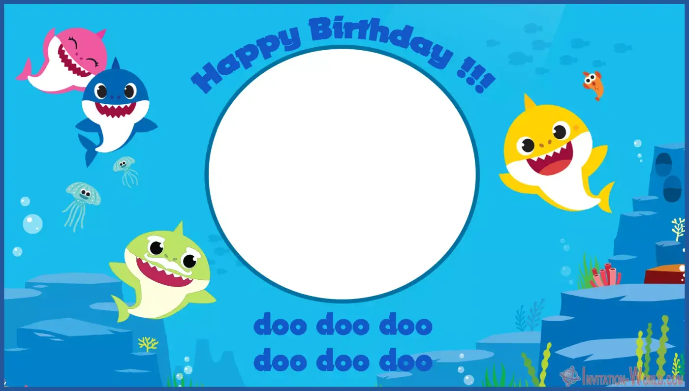 Free Printable Baby Shark Invitation Card