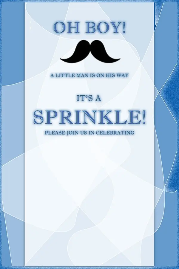 Free Sprinkle Invitation for baby boy Free Sprinkle Invitation for baby boy