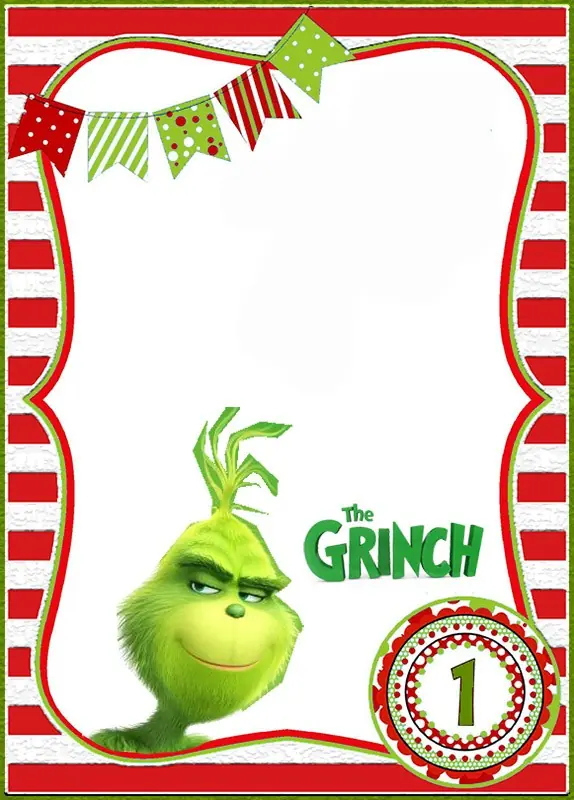 Grinch First Birthday Invitation Template